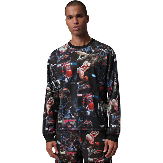 Jordan Flight Aop Long Sleeve Jersey Black (IF1831-010) Unisex