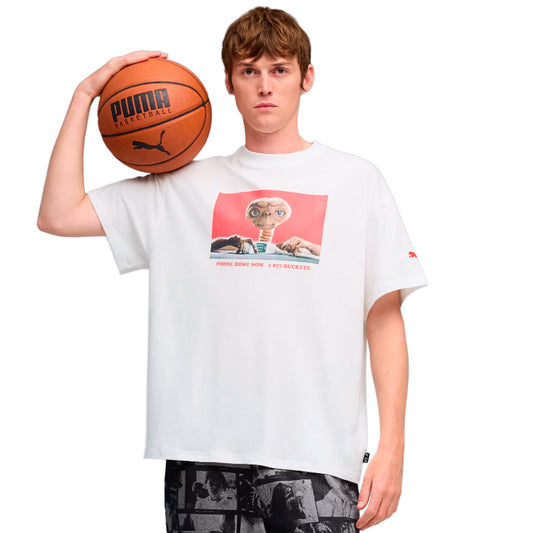 Puma T-Shirt Hoops X E.T. Tee White (633103-01) Unisex