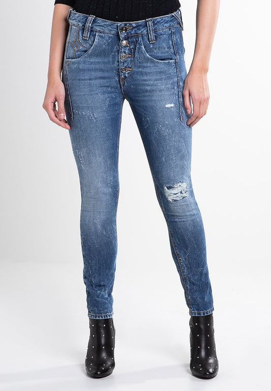 Fornarina SAMPEY STRETCH DENIM PANT Blue (ZZLN4P008-K00) Women