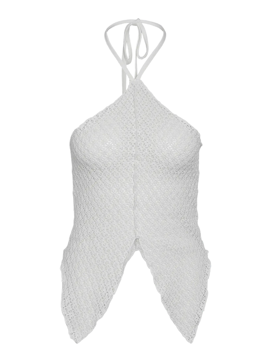 Bess Crochet Halterneck Top Snow White (27038092) Women