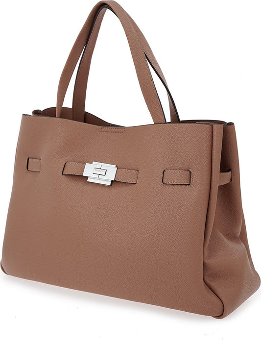 DKNY Bryar Large Satchel Hot Cocoa (R52DAK43FQ3) Women