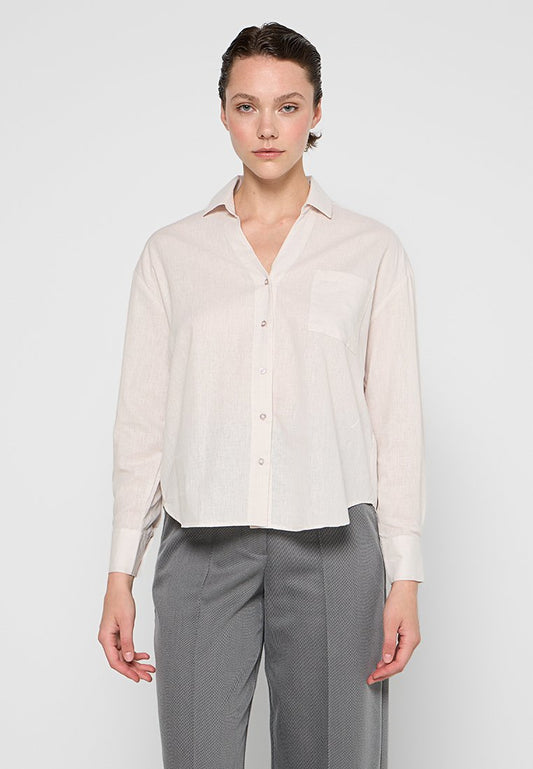 Linen long sleeve blouse Women