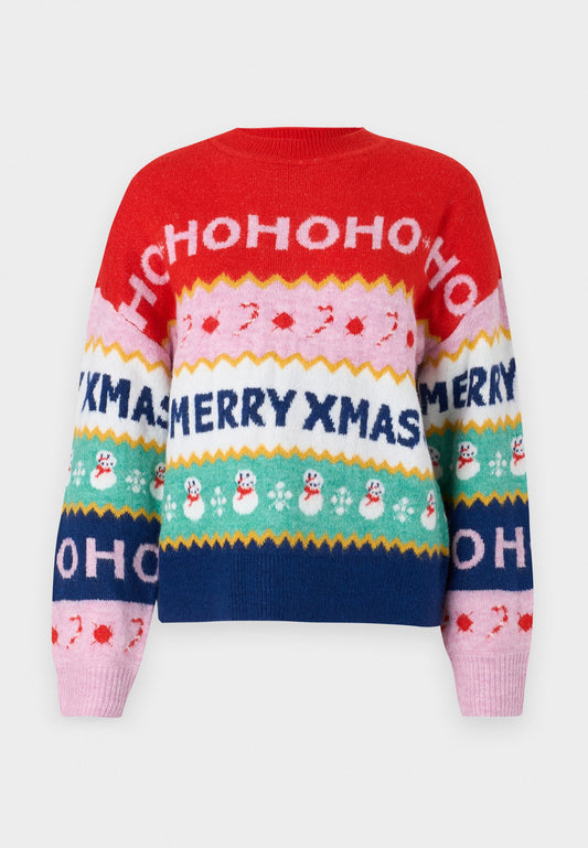 JDY MERRY X MAS L/S O NECK Jumper KNT Red (JY121I0YW-G11) Women