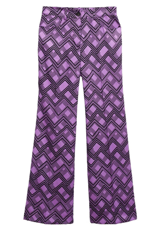 Mango Pantalón estampado geométrico Purple (M9121A2BA-I11) Women