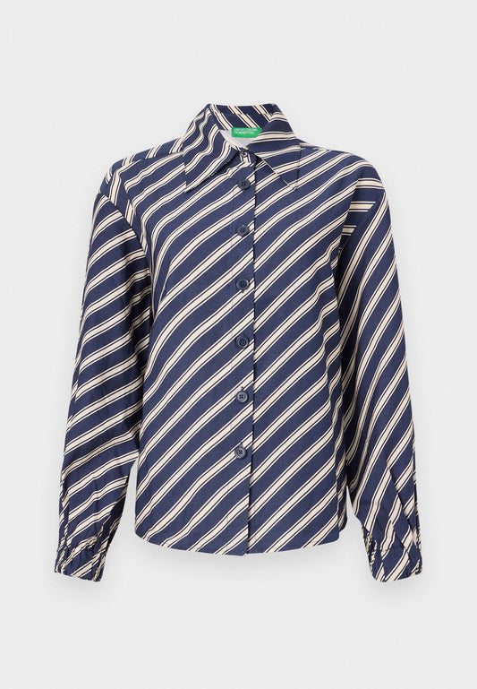 United Colors of Benetton Shirt 5EPDDQ05Q Dark Blue (ZZO2ULP36-T00) Women