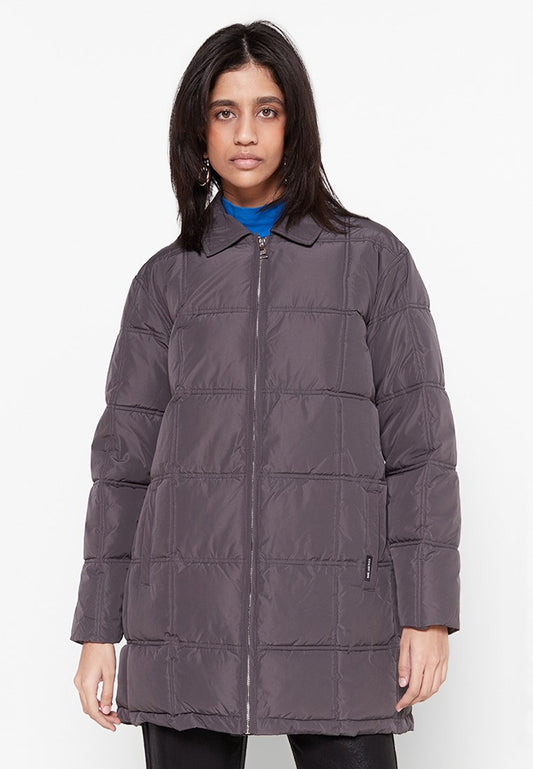 KARL LAGERFELD QUILTED MIDI JACKET Dark Grey (ZZO27Y823-C00) Women
