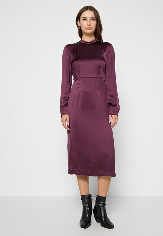 TWINSET Dress MIDI M/L Dark Purple (ZZO2Q1X25-K00) Women