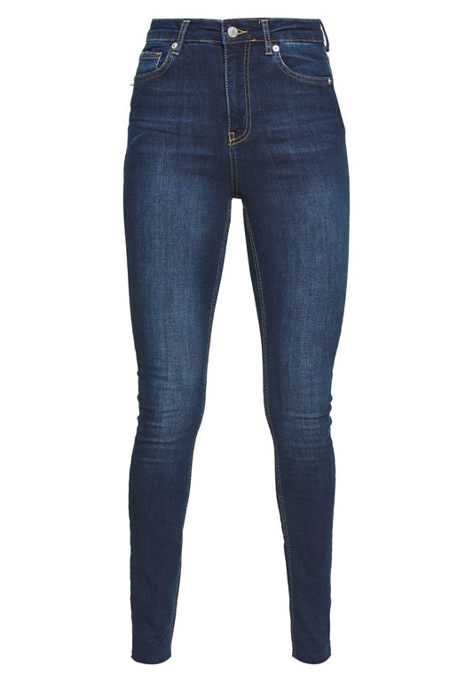 NA-KD Tall skinny high waist raw hem jeans tall (NAQ21N000-K11) Women