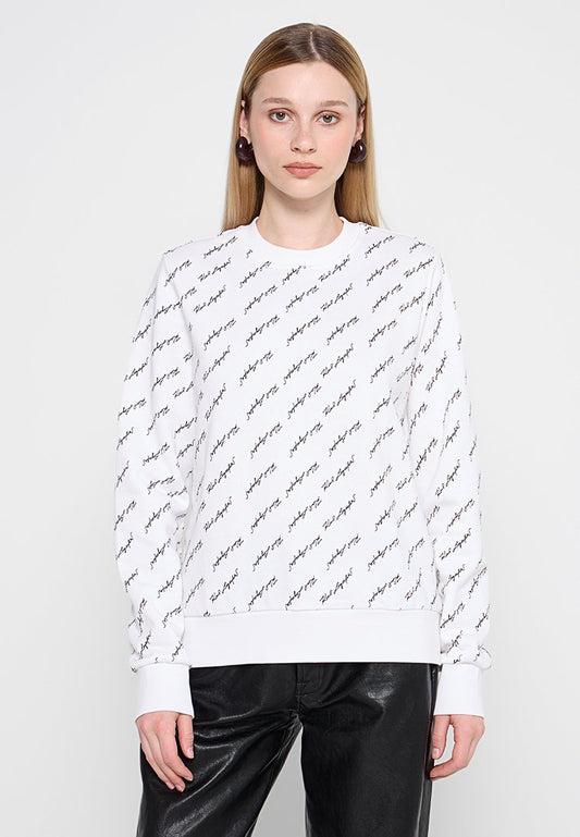 KARL LAGERFELD AOP SIGNATURE SWEATSHIRT White (ZZO2U0L09-S00) Women