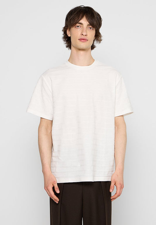 Pique t-shirt with structured stripes Men