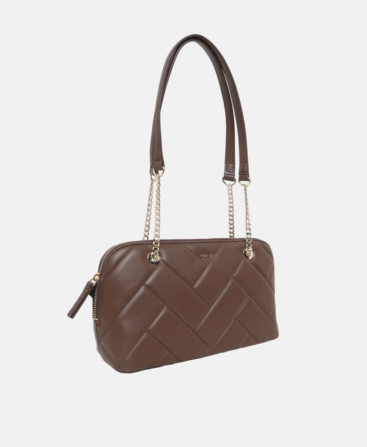 DKNY Bryant Park Medium Top Zip Satchel Chocolate (R31DV228CHC) Women