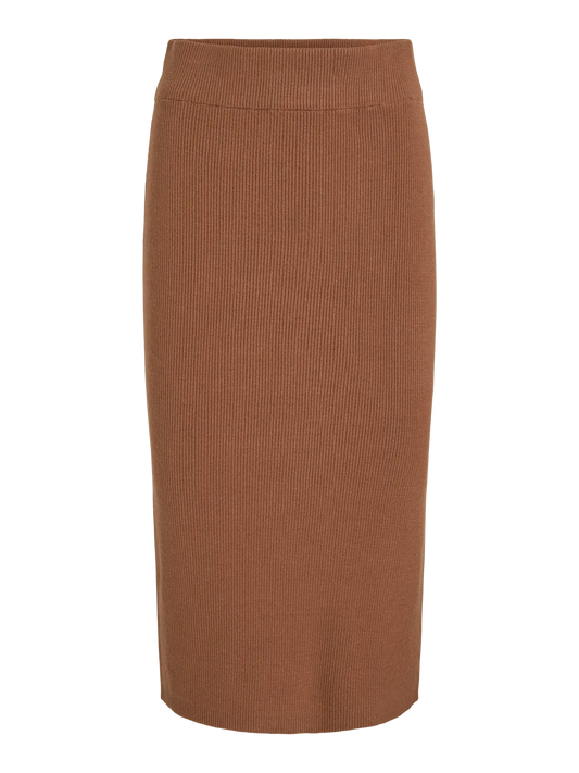Shylo Rib Midi Skirt Argan Oil (27038157) Women