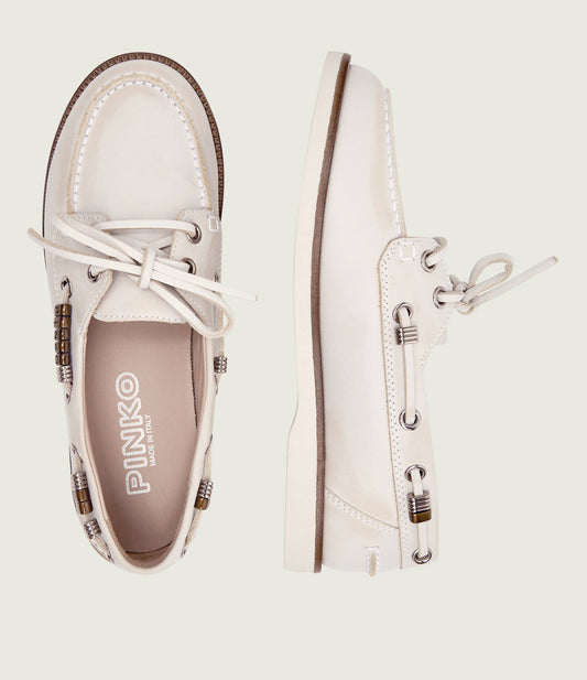 GRACE 01 - MOCASSINO CALF LEATHER WHITE Women
