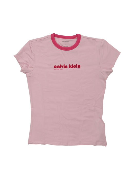 Calvin Klein Womens T-Shirt LV047C821GW0S Rose