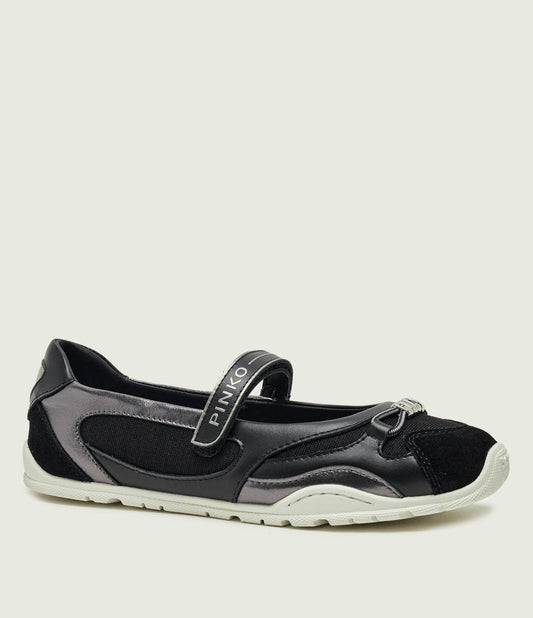 YULIA 02 - SNEAKER CALF LEATHER/MESH/COW SUEDE BLACK Women