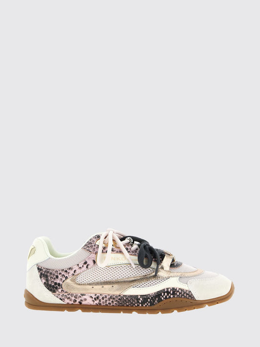 YULIA 01 - SNEAKER PYTHON EFFECT PRINTED LEATHER/FABRIC N PINK Women