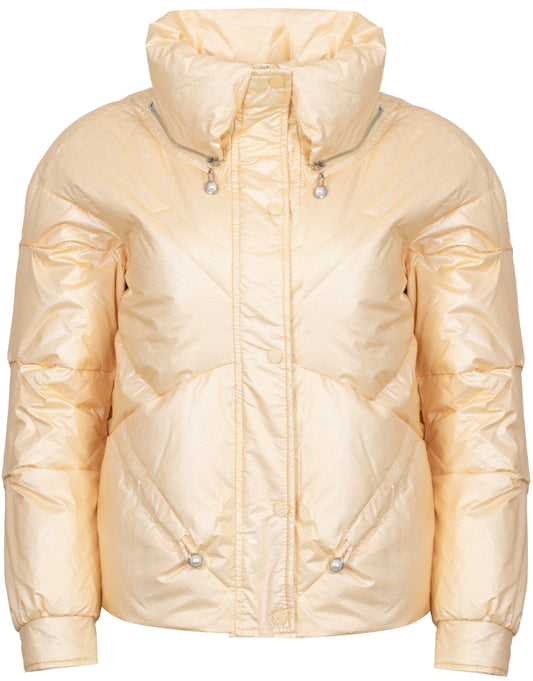 ROMEO GIGLI Jacket Down Women's Z WYSOKO ZAPINANYM Collar R04 / GIALLO (7882) Women