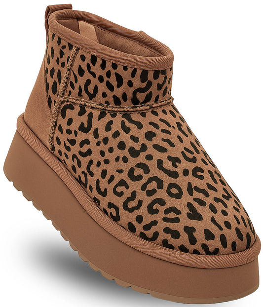 SOLO SOPRANY COUTURE Leather Ankle Boots SSW521P36/02 ROSY ANIMALS (8015) Women