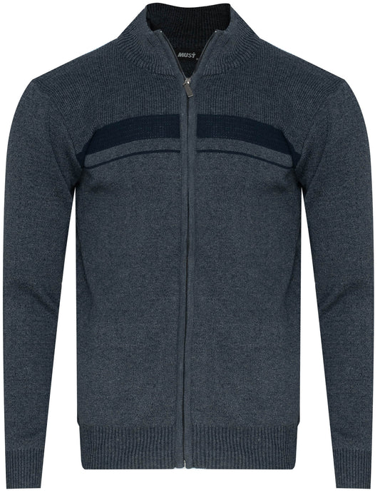 MUST Parkour Sweater Men's ROZPINANY Navy Melange (8403) Men